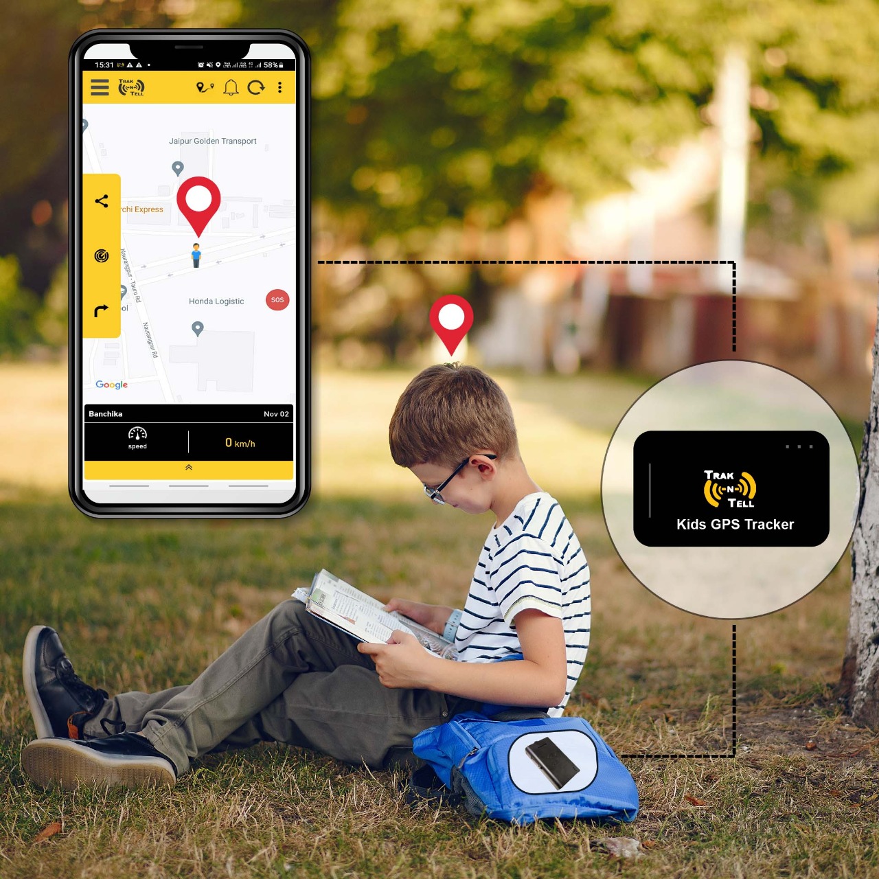 GPS Tracker for Kids: Tracking Device for Kids with SIM Card